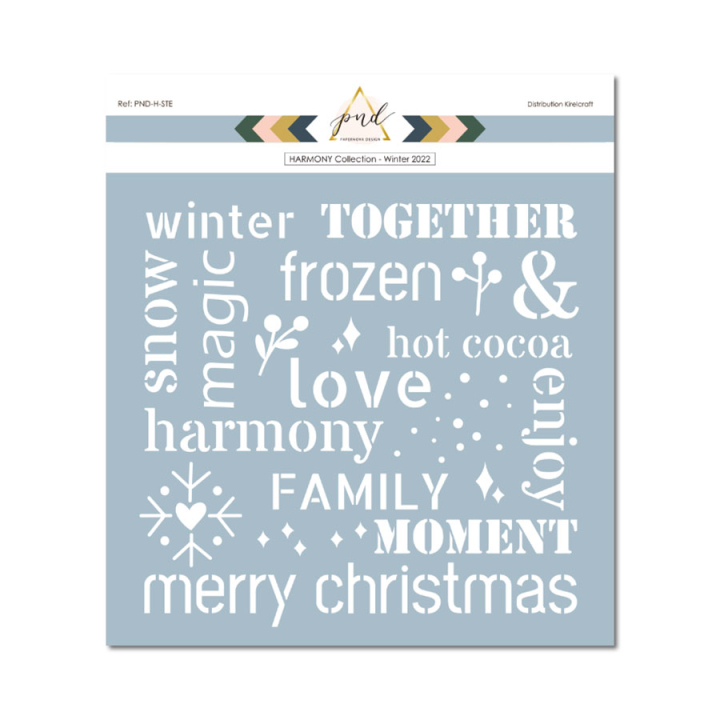 Pochoir Harmony - Winter Words - Papernova Design - Rougier et Plé
