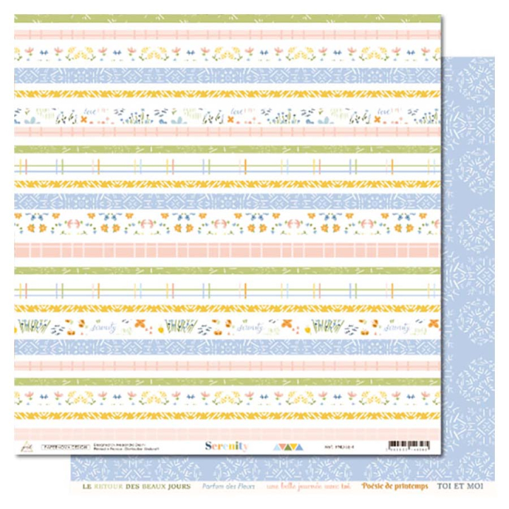 Papier imprimé 30,5 x 30,5 cm Serenity N°4 - Papernova Design - Rougier et Plé