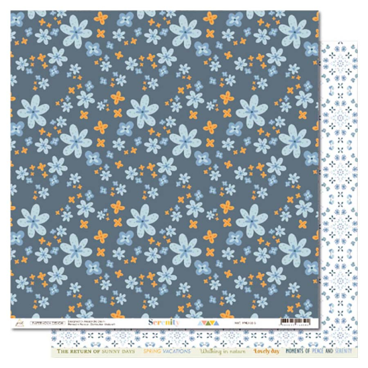 Papier imprimé 30,5 x 30,5 cm Serenity N°5 - Papernova Design - Rougier et Plé