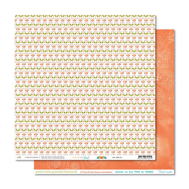 Papier imprimé 30,5 x 30,5 cm Trip to the Island N°4 - Papernova Design - Rougier et Plé
