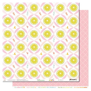 Papier imprimé 30,5 x 30,5 cm Vitamina N°5 - Papernova Design - Rougier et Plé