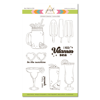 Tampons transparents Vitamina - Cocktails - Papernova Design - Rougier et Plé