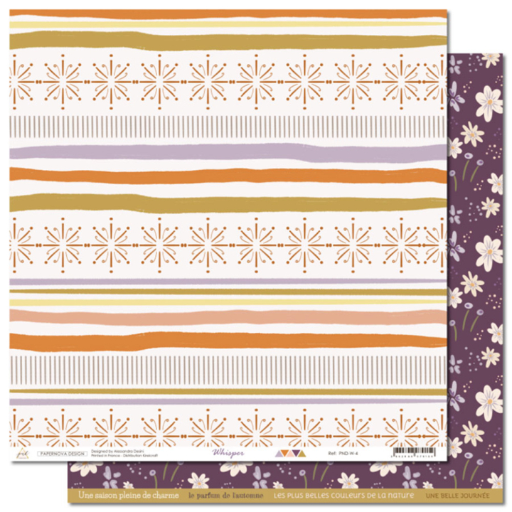Papier imprimé 30,5 x 30,5 cm Whisper N°4 - Papernova Design - Rougier et Plé