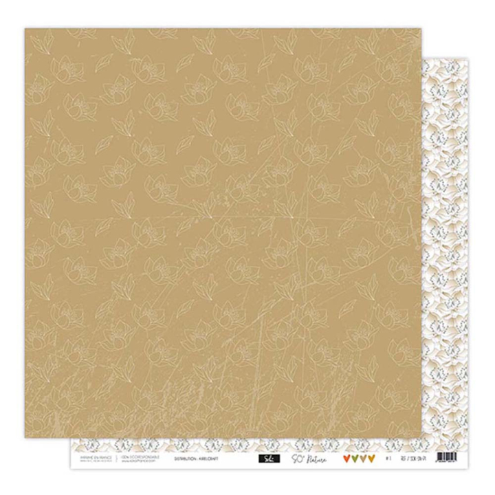 Papier imprimé 30,5 x 31,5 cm 250 g/m² So'Nature N°1 - Sokaï - Rougier et Plé