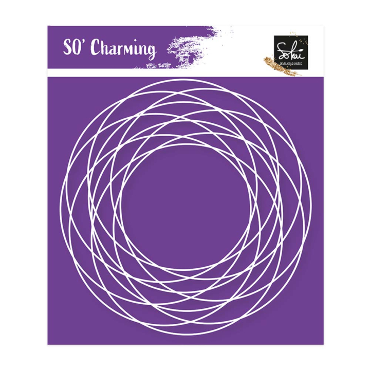 Pochoir masque 15 x 12,2 cm So'Charming - Spirale - Sokaï - Rougier et Plé