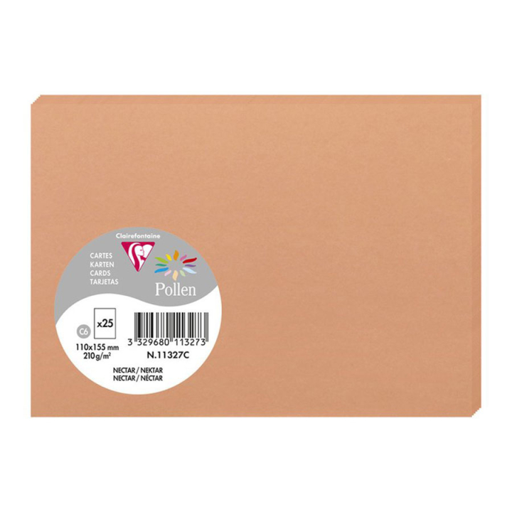 Carte faire-part 70 x 95 mm 210 g/m² 25 pcs - Clairefontaine - Rougier et Plé