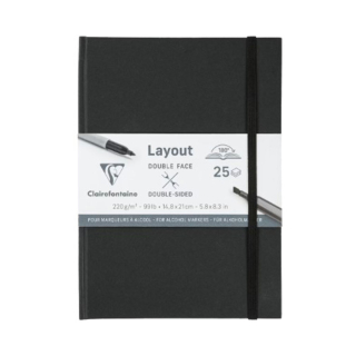 Carnet layout Double face A5 25F 220g - Clairefontaine - Rougier et Plé