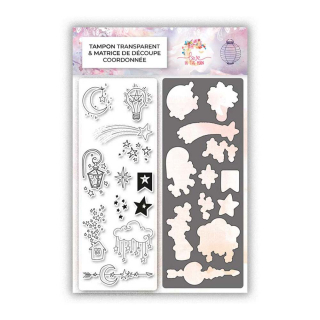 Set de tampon et matrice de découpe Étoiles 2 pcs - Love in the moon - Rougier et Plé