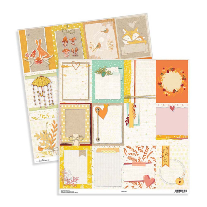 Papier imprimé 30,5 x 30,5 cm Une si belle nature N°4 - Love in the moon - Rougier et Plé