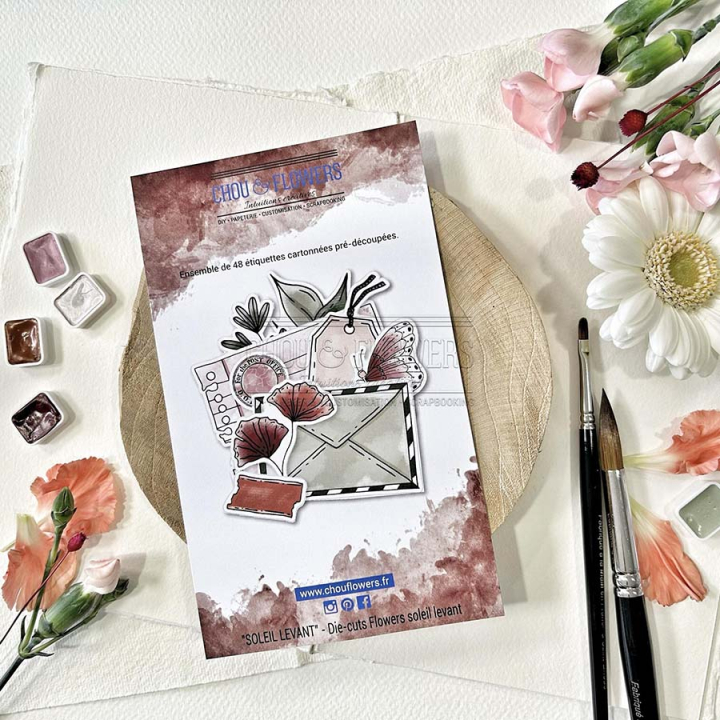 Découpes en papier Die-cuts Soleil levant 48 pcs - Chou & Flowers - Rougier et Plé