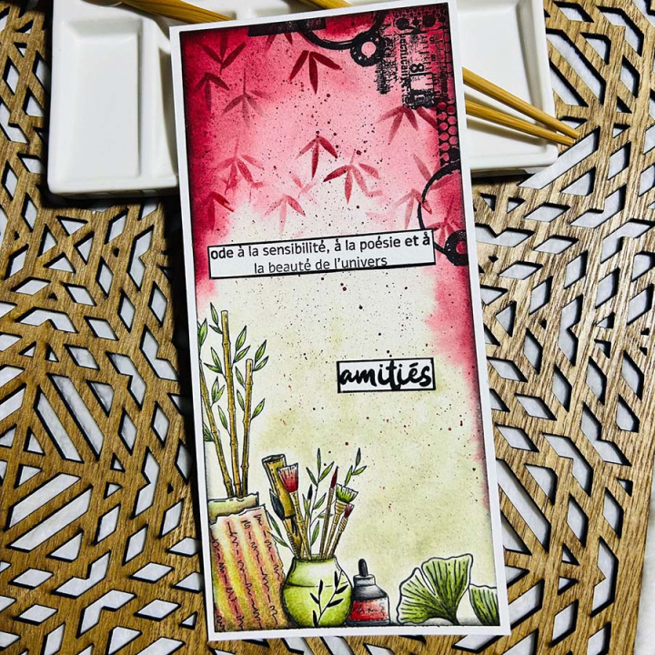 Pochoir 10 x 10 cm Esquisse - Chou & Flowers - Rougier et Plé