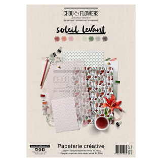 Set de papeterie créative 21 x 29,7 cm Soleil levant 12 pcs - Chou & Flowers - Rougier et Plé