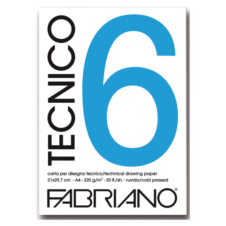 Bloc de papier 220 g/m² Grain rugueux Tecnico 6 - Fabriano - Rougier et Plé