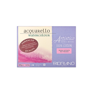 Bloc de papier 300 g/m² Grain satiné Artistico Extra Blanc - Fabriano - Rougier et Plé