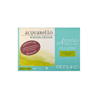 Bloc de papier 300 g/m² Grain torchon Artistico Blanc - Fabriano - Rougier et Plé
