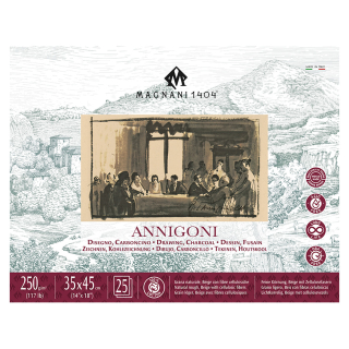 Bloc de papier dessin 35 x 45 cm 250 g/m² Grain fin Annigoni Beige - Magnani 1404 - Rougier et Plé