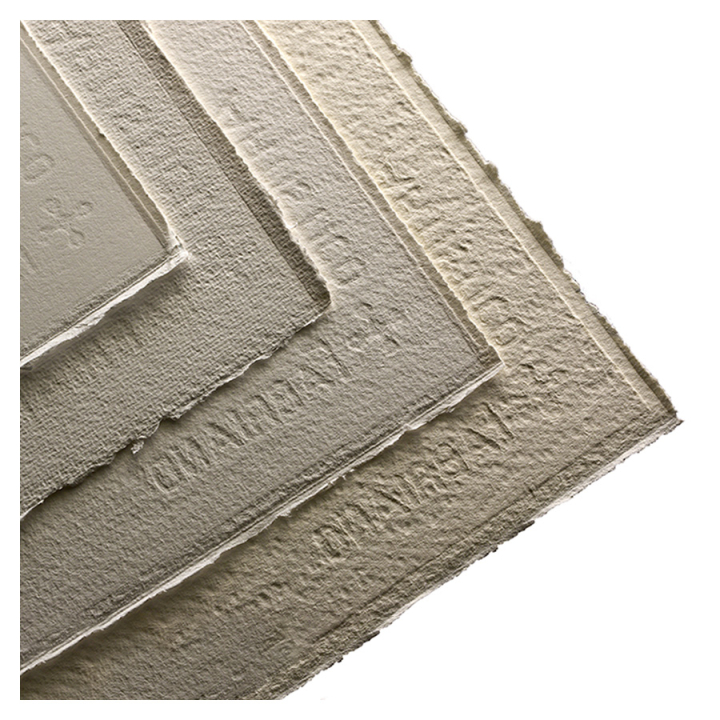 Feuille de papier aquarelle 640 g/m² Grain torchon Artistico Blanc Bords frangés - Fabriano - Rougier et Plé