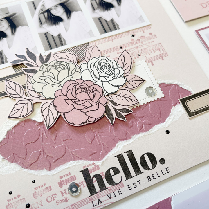 Tampon Bois Dans ma roseraie - Florilèges Design - Rougier et Plé