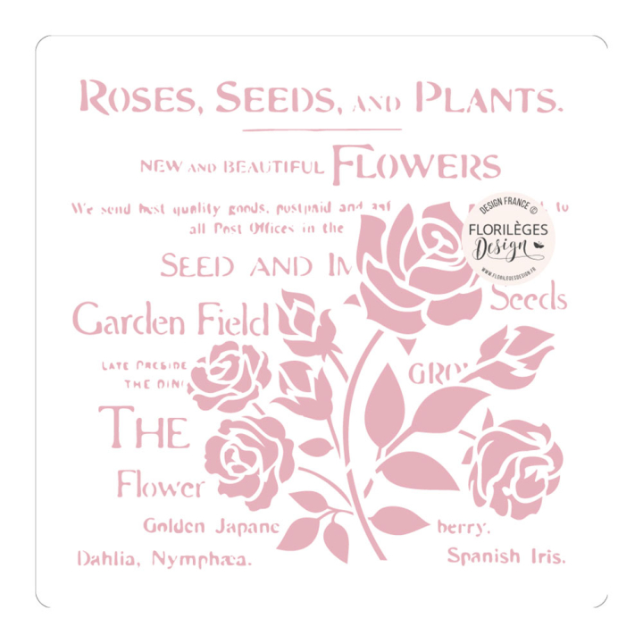 Pochoir Jardin de roses - Florilèges Design - Rougier et Plé