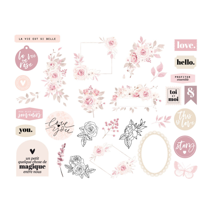 La vie en rose Die cuts - Florilèges Design - Rougier et Plé