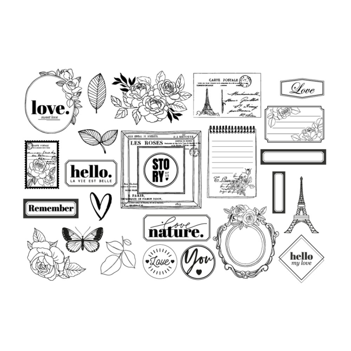 La vie en rose Die cuts calque - Florilèges Design - Rougier et Plé