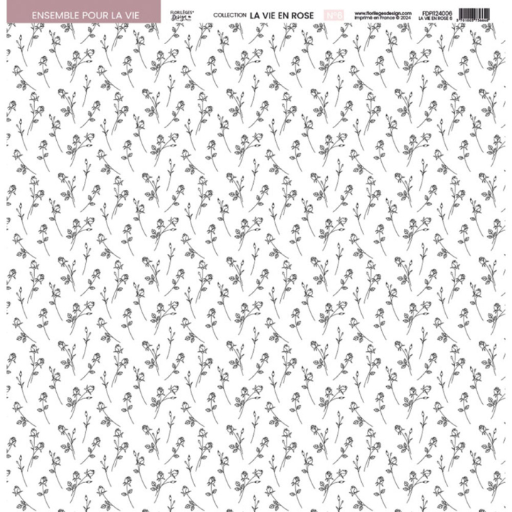 La vie en rose Papier imprimé N°6 - Florilèges Design - Rougier et Plé