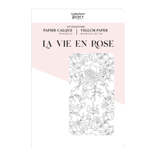 La vie en rose Kit papier calque - Florilèges Design - Rougier et Plé