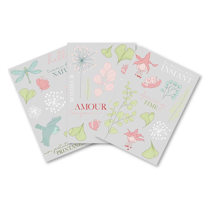 Décalcomanies Rub on Hanami 3 pcs - HA PI Little Fox - Rougier et Plé