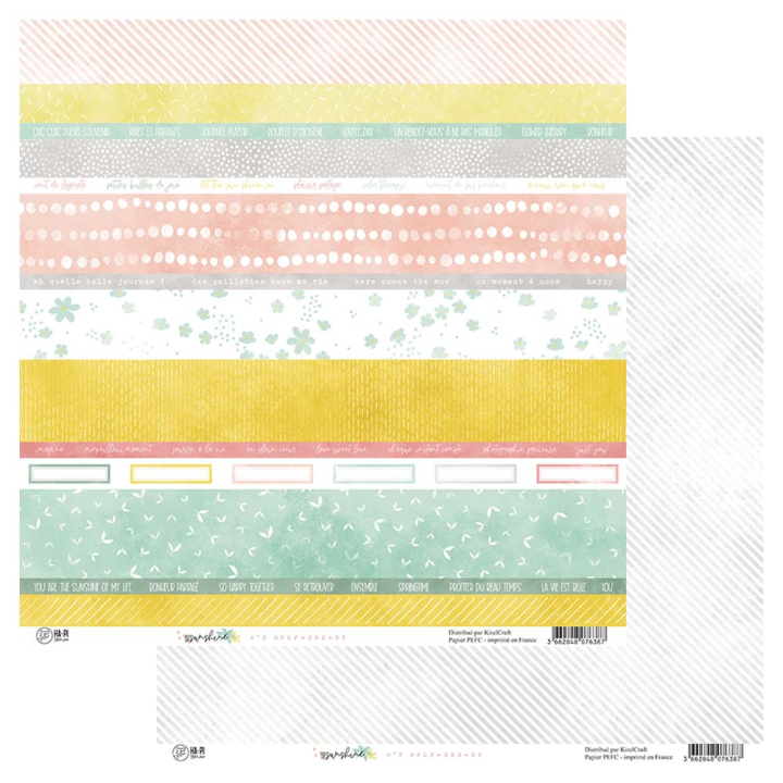 Papier imprimé 30,5 x 30,5 cm Good day Sunshine N°2 - HA PI Little Fox - Rougier et Plé