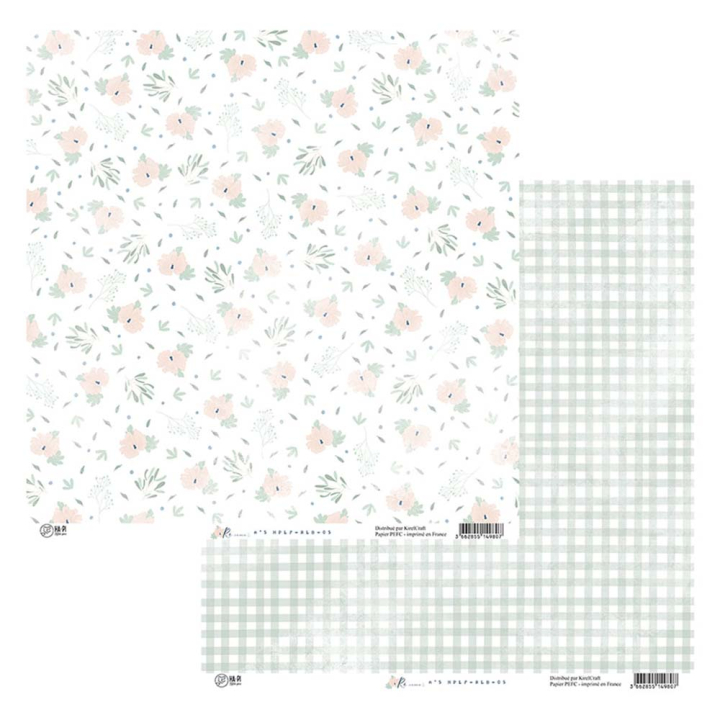 Papier imprimé 30,5 x 30,5 cm Ré la blanche N°5 - HA PI Little Fox - Rougier et Plé