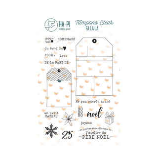 Tampons transparents Étiquettes homemade 16 pcs - HA PI Little Fox - Rougier et Plé