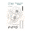 Tampons transparents Grandes pivoines 7 pcs - HA PI Little Fox - Rougier et Plé