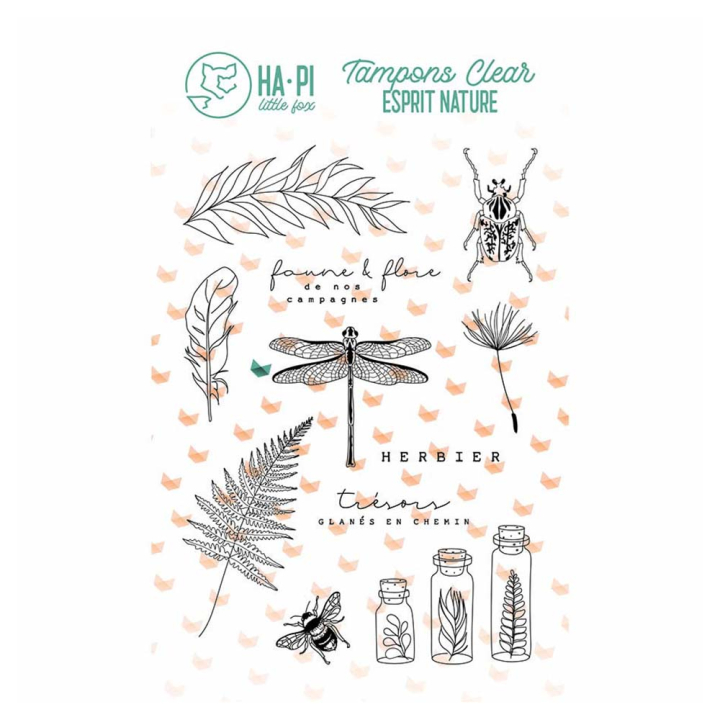 Tampons transparents Herbier 11 pcs - HA PI Little Fox - Rougier et Plé