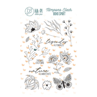 Tampons transparents Nature flamboyante 15 pcs - HA PI Little Fox - Rougier et Plé