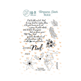 Tampons transparents Petit Papa Noël 11 pcs - HA PI Little Fox - Rougier et Plé