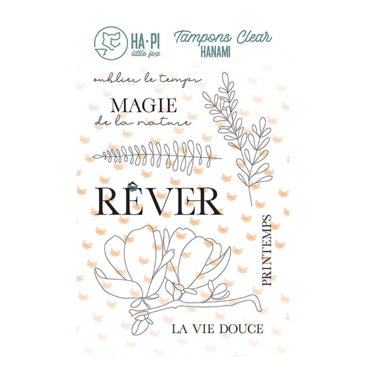 Tampons transparents Rêver 8 pcs - HA PI Little Fox - Rougier et Plé