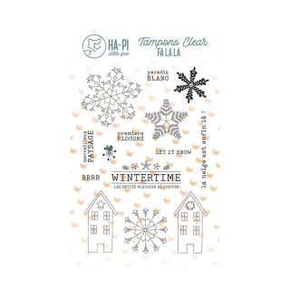 Tampons transparents Wintertime 14 pcs - HA PI Little Fox - Rougier et Plé