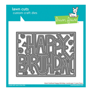 Matrice de découpe Die Happy Birthday Paysage - Lawn Fawn - Rougier et Plé
