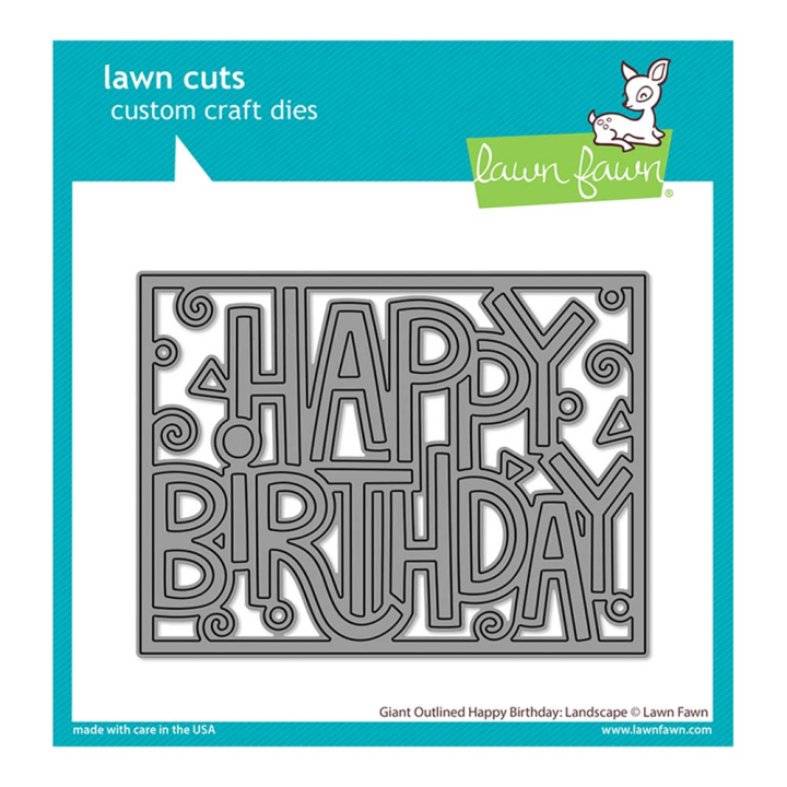 Matrice de découpe Die Happy Birthday Paysage - Lawn Fawn - Rougier et Plé
