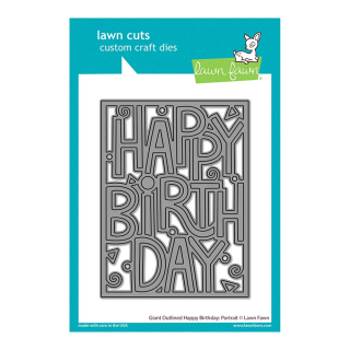 Matrice de découpe Die Happy Birthday Portrait - Lawn Fawn - Rougier et Plé
