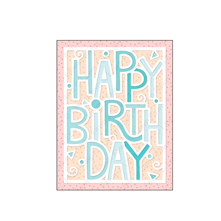 Matrice de découpe Die Happy Birthday Portrait - Lawn Fawn - Rougier et Plé