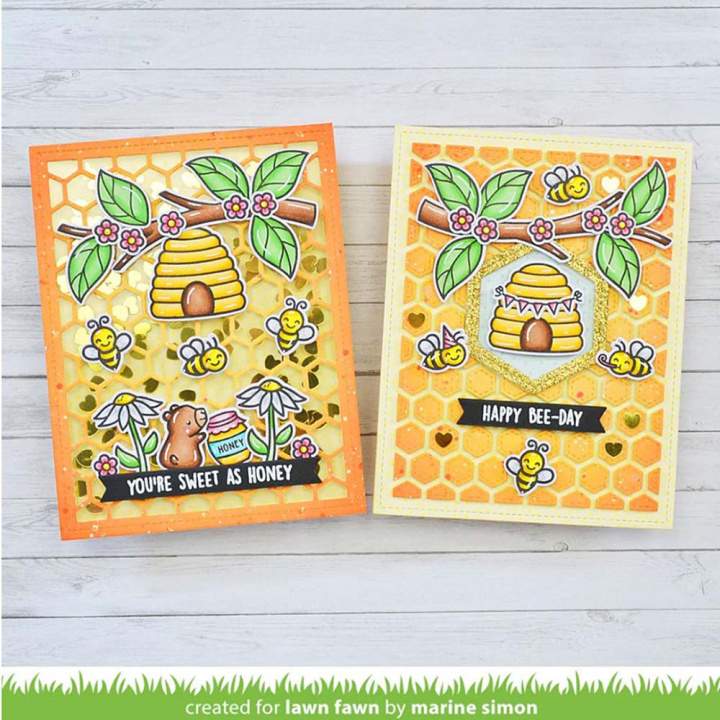 Matrice de découpe Die Honeycomb Backdrop - Lawn Fawn - Rougier et Plé