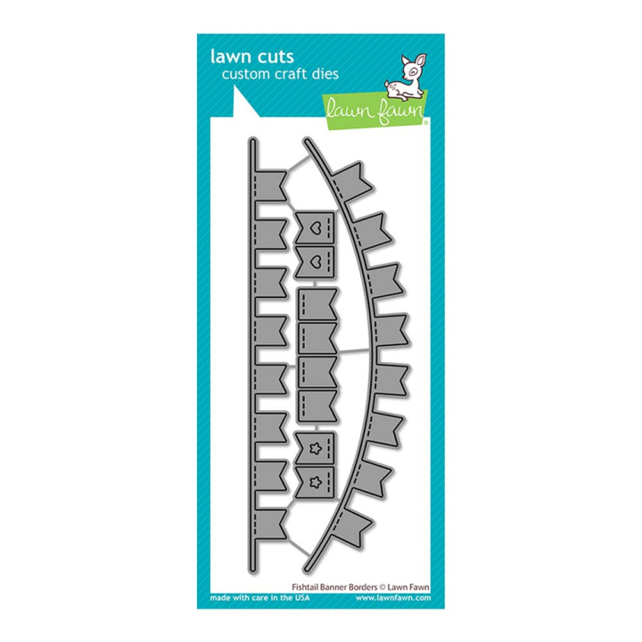 Matrices de découpe Dies Fishtail Banner Borders 5 pcs - Lawn Fawn - Rougier et Plé