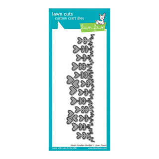 Matrices de découpe Dies Heart Garden Border 3 pcs - Lawn Fawn - Rougier et Plé