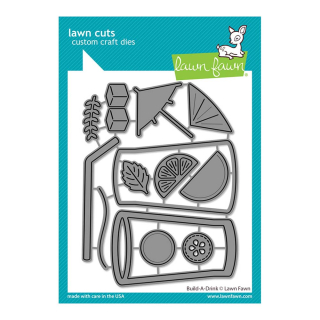 Matrices de découpe Dies Build-A-Drink 14 pcs - Lawn Fawn - Rougier et Plé