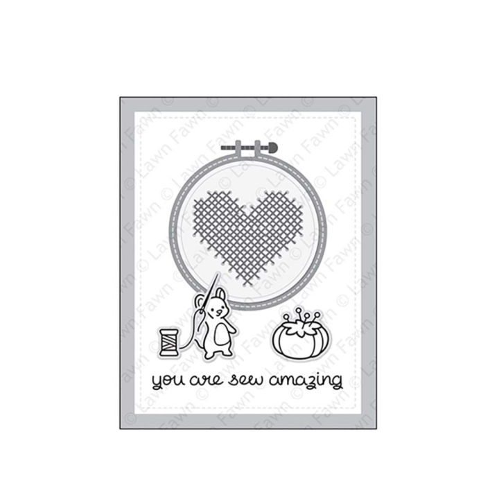 Matrices de découpe Dies Embroidery Hoop 3 pcs - Lawn Fawn - Rougier et Plé