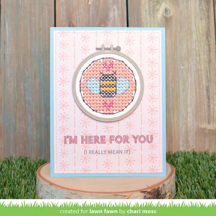 Matrices de découpe Dies Embroidery Hoop 3 pcs - Lawn Fawn - Rougier et Plé