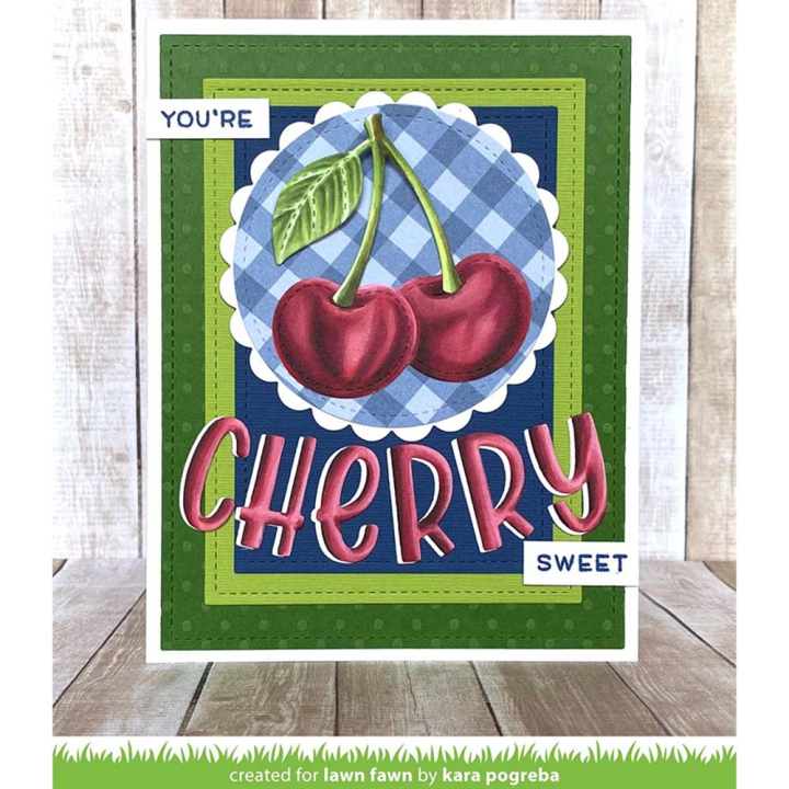 Matrices de découpe Dies Cheery Cherries 7 pcs - Lawn Fawn - Rougier et Plé