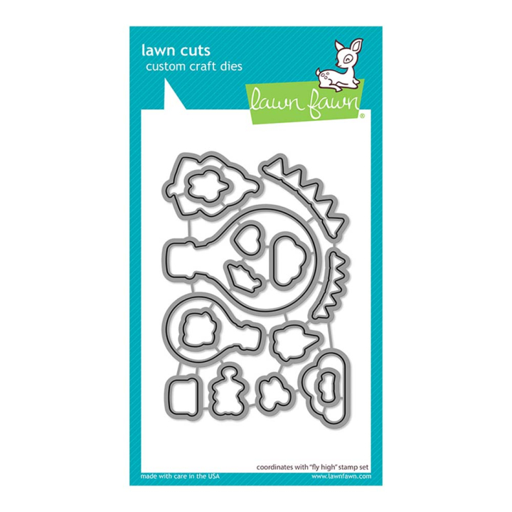Matrices de découpe Dies Coaster Fly High 16 pcs - Lawn Fawn - Rougier et Plé