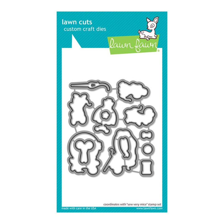 Matrices de découpe Dies Coaster Sew very mice 13 pcs - Lawn Fawn - Rougier et Plé